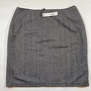 NWT $58 Zoe D. Size 16‎ Lined Herringbone Knee Length Pencil Skirt